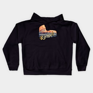 Rome Roman Colosseum Vintage Travel Romans Kids Hoodie